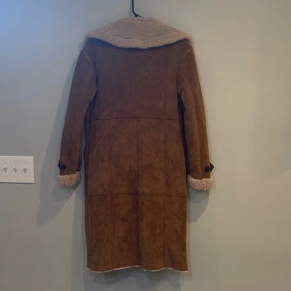 Avec Les Filles Faux Shearling Trench Coat size XS - Picture 7 of 13